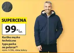 Auchan Kurtka męska techniczna typu parka na polarze oferta