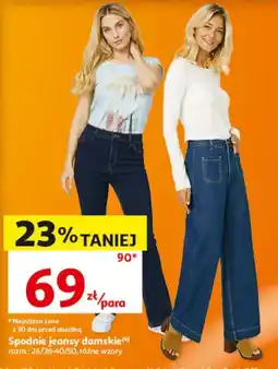 Auchan Spodnie jeansy damskie oferta