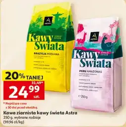 Auchan Kawa ziarnista kawy świata Astra oferta
