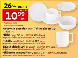 Auchan Naczynia porcelanowe. Talerz deserowy oferta