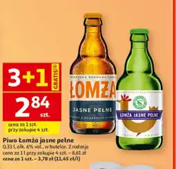 Auchan Piwo Łomża Jasne Pełne oferta