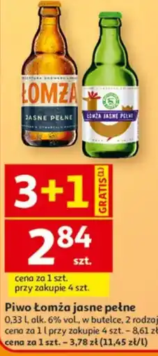 Auchan Piwo Łomża jasne pełne oferta