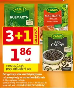 Auchan Przyprawy, mieszanki przypraw lub marynaty w saszetkach Kamis oferta