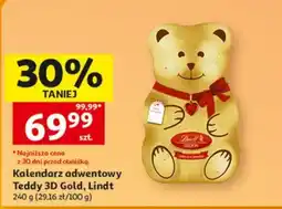 Auchan Kalendary adwentowy Teddy 3D Gold, Lindt oferta