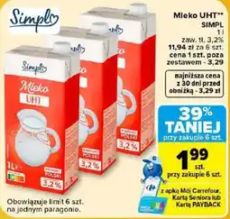 Carrefour Mleko UHT Simpl oferta