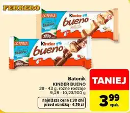 Carrefour Batonik KINDER BUENO oferta
