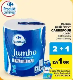 Carrefour Ręcznik papierowy Essential Jumbo oferta