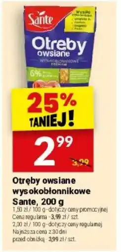 Twój Market Otręby owsiane wysokobłonnikowe Sante oferta