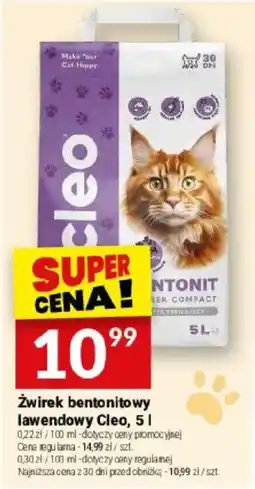 Twój Market Żwirek bentonitowy lawendowy Cleo oferta