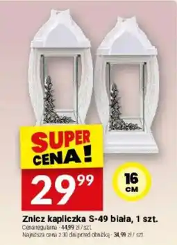 Twój Market Znicz kapliczka S-49 biała oferta