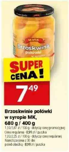 Twój Market Brzoskwinie połówki w syropie MK oferta