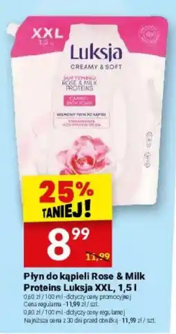 Twój Market Płyn do kąpieli Rose & Milk Proteins Luksja oferta