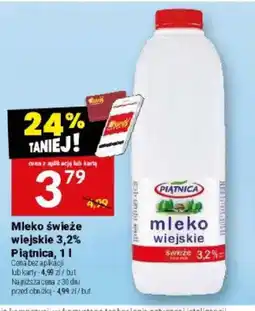 Twój Market Mleko świeże wiejskie 3,2% Piątnica oferta