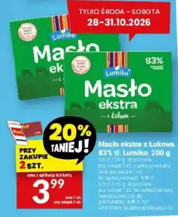 Twój Market Masło ekstra z Łukowa Lumiko oferta