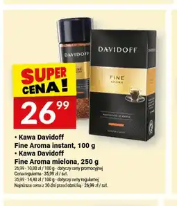 Twój Market Kawa rozpuszczalna Davidoff Fine Aroma instant oferta