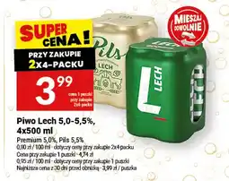 Twój Market Piwo Lech Premium 5,0% 4-pak oferta