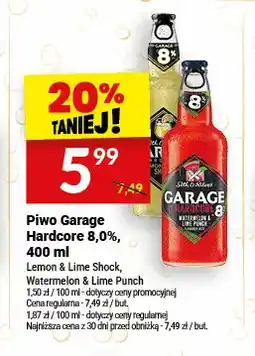 Twój Market Piwo Garage Hardcore Lemon & Lime Shock 8,0% oferta