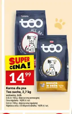 Twój Market Karma dla psa Teo sucha wołowina oferta