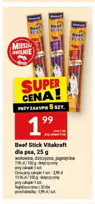 Twój Market Beef Stick Vitakraft dla psa wołowina oferta