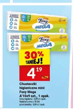 Twój Market Chusteczki higieniczne mini Foxy Mega 10-pak oferta