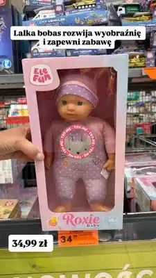 Biedronka Lalka bobas sikający EleFun Roxie Baby oferta