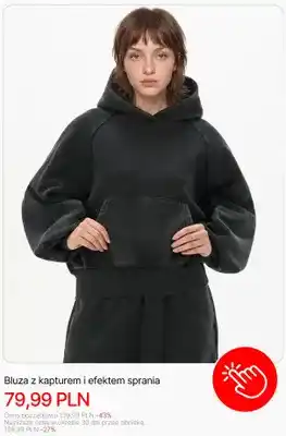 Bluza z kapturem i efektem sprania Cropp