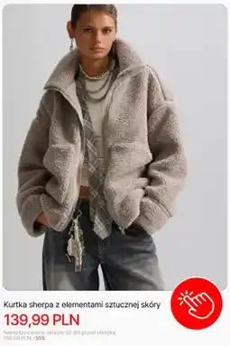 Cropp Kurtka sherpa z elementami sztucznej skóry Cropp oferta
