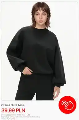 Cropp Czarna bluza basic Cropp oferta