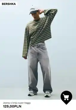 Bershka Jeansy o kroju super baggy Bershka oferta