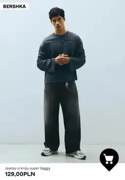 Bershka Jeansy o kroju super baggy Bershka oferta