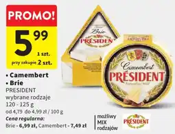 Intermarche Camembert Brie PRESIDENT oferta