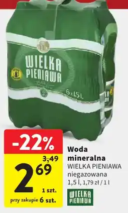 Intermarche Woda mineralna WIELKA PIENIawa niegazowana oferta