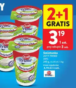 Intermarche Śmietanka Zott Primo oferta