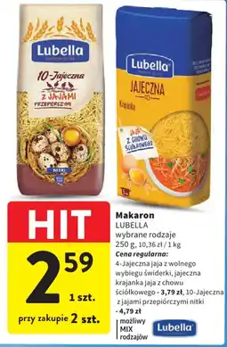 Intermarche Makaron Lubella wybrane rodzaje oferta