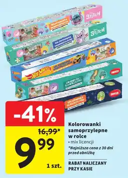 Intermarche Kolorowanki samoprzylepne w rolce oferta