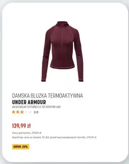 Martes Sport Damska bluzka termoaktywna Under Armour UA Coldgear Textured 1/2 Zip oferta
