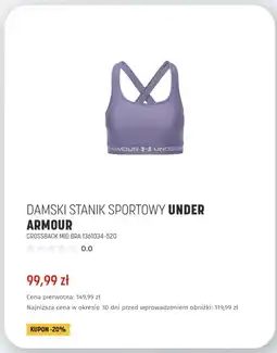 Martes Sport DAMSKI STANIK SPORTOWY UNDER ARMOUR CROSSBACK MID BRA 1361034-520 oferta