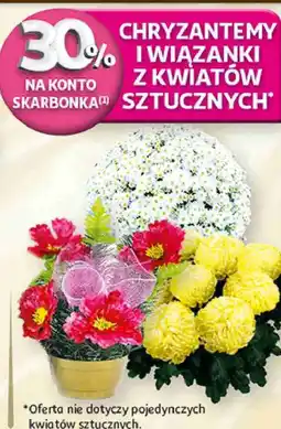 Auchan Chryzantemy i wiązanki z kwiatów sztucznych oferta
