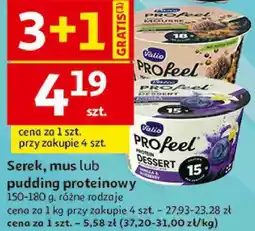 Auchan Serek, mus lub pudding proteinowy Valio ProFeel oferta