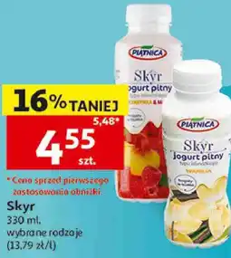 Auchan Skyr jogurt pitny Piątnica oferta