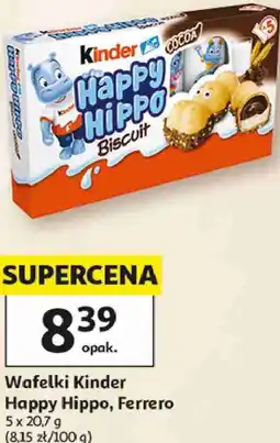 Auchan Wafelki Kinder Happy Hippo, Ferrero oferta