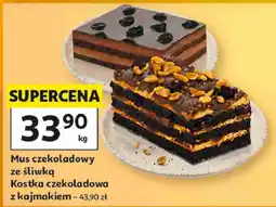 Auchan Mus czekoladowy ze śliwką, Kostka czekoladowa z kajmakiem oferta