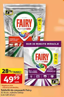 Auchan Tabletki do zmywarki Fairy oferta