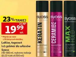 Auchan Lakier, topcoat lub primer do włosów Syoss oferta