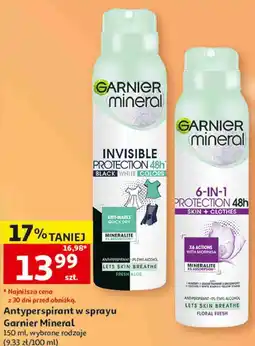 Auchan Antyperspirant w sprayu Garnier Mineral oferta