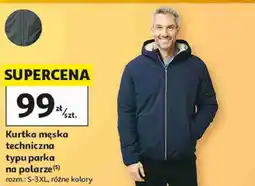 Auchan Kurtka męska techniczna typu parka na polarze Inextenso oferta