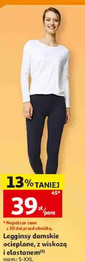 Auchan Legginsy damskie ocieplane, z wiskozą i elastanem Inextenso oferta