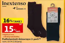 Auchan Podkolanówki dziewczęce 2-pack Inextenso by AUCHANLAB oferta