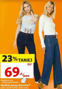 Auchan Spodnie jeansy damskie Inextenso oferta