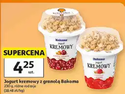 Auchan Jogurt kremowy z granolą Bakoma, różne rodzaje oferta